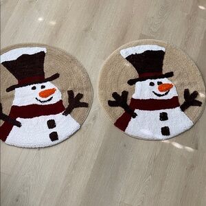 Snowman “Heartland” decorative bath rugs